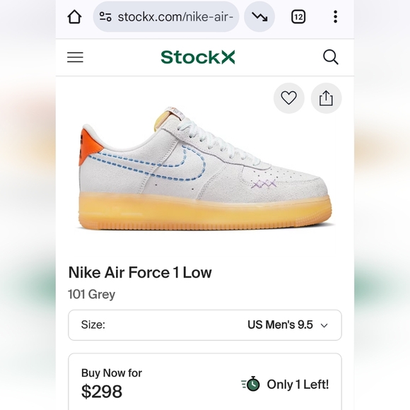 Nike
AIR FORCE 1 '07 LV8. Size 9.5 DX2344-100 - Picture 7 of 7